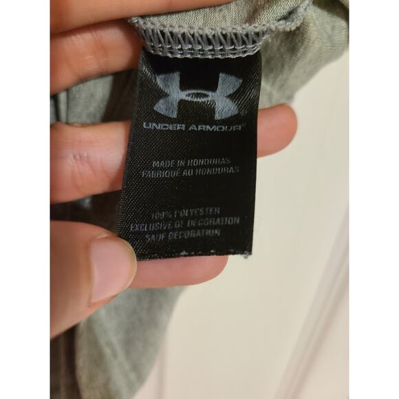 Under armour large boys loose fit heat gear long sleeve grey tee - Picture 6 of 7